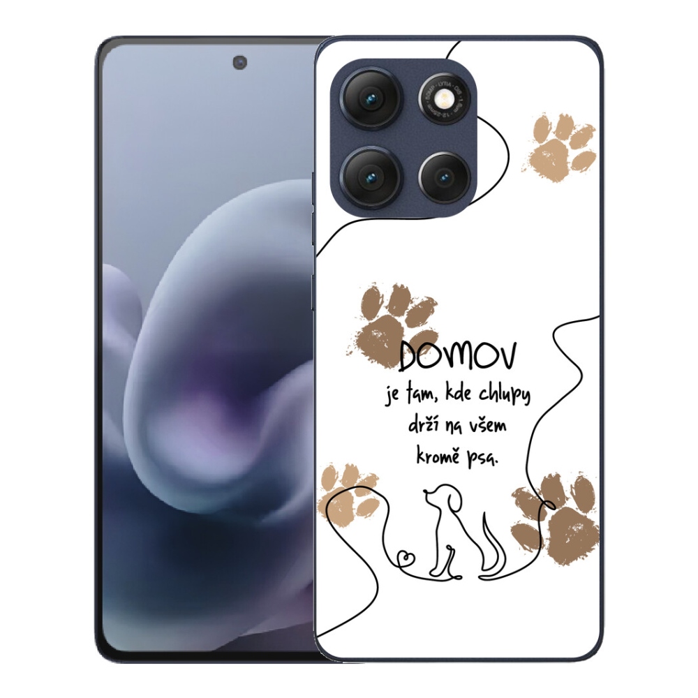 mmCase gél tok a Motorola Moto G86 5G-hez – kutyás motívum, fehér háttér