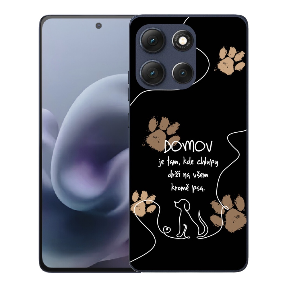 mmCase gél tok a Motorola Moto G86 5G-hez – kutyás motívum, fekete háttér