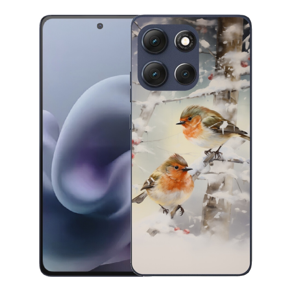 mmCase gélhuzat a Motorola Moto G86 5G-hez – madarak télen