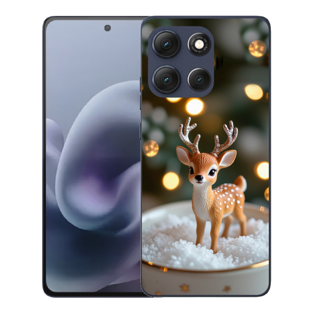 mmCase gél tok a Motorola Moto G86 5G-hez – aranyos karácsonyi szarvas