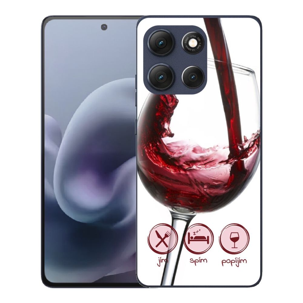 mmCase gél tok a Motorola Moto G86 5G-hez – egy pohár vörösbor