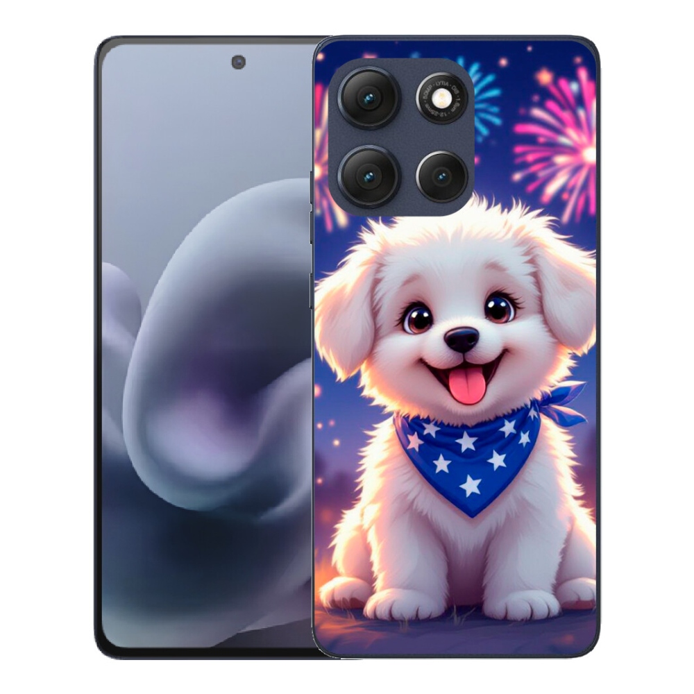 mmCase gél tok a Motorola Moto G86 5G-hez – ünnepi kiskutya