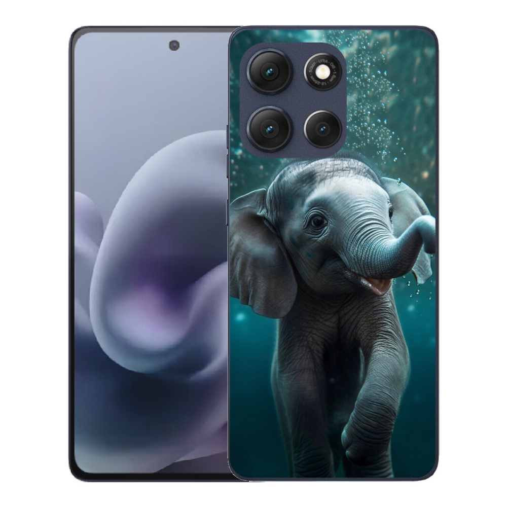 mmCase gélhuzat a Motorola Moto G86 5G-hez – víz alatti elefántborjú
