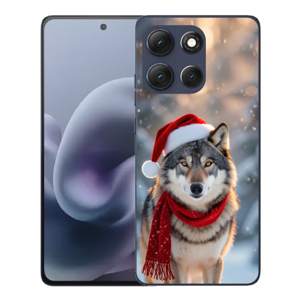 mmCase gél tok a Motorola Moto G86 5G-hez – karácsonyi farkas