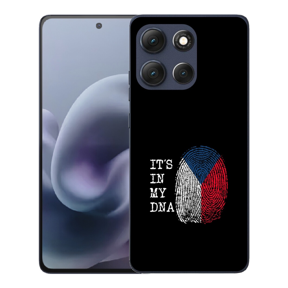 mmCase gél tok a Motorola Moto G86 5G-hez – zászló, ujjlenyomat, fekete háttér