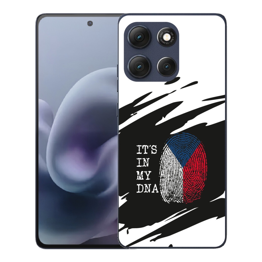 mmCase gél tok a Motorola Moto G86 5G-hez – zászló, ujjlenyomat, fekete-fehér háttér