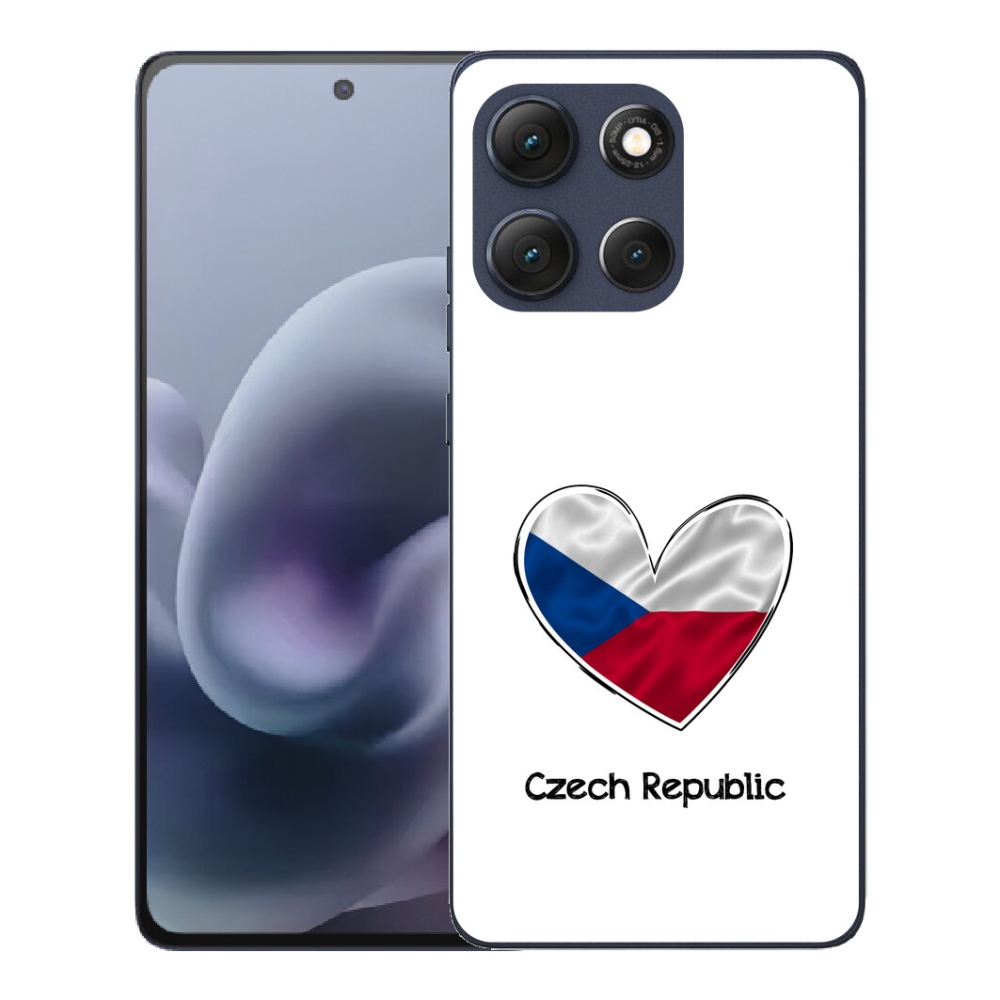 mmCase géltok a Motorola Moto G86 5G-hez – zászló, szív, fehér háttér