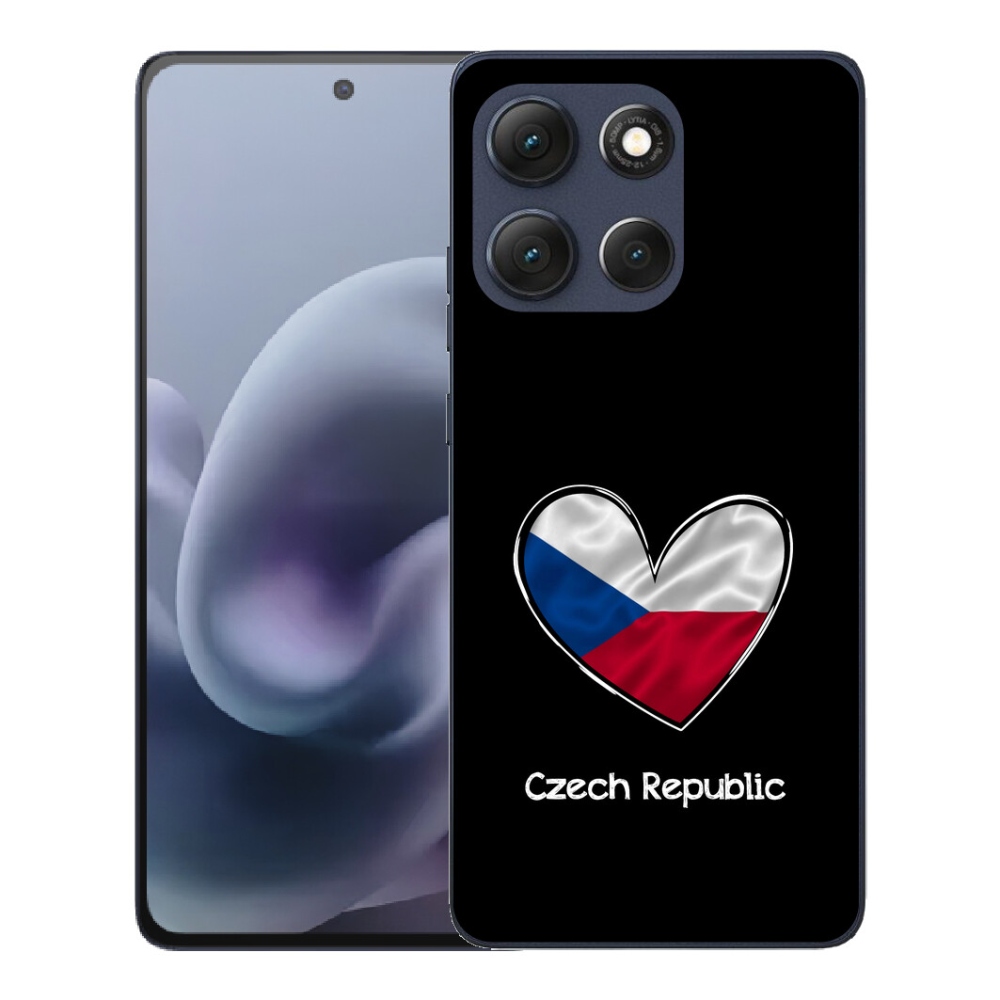 mmCase géltok a Motorola Moto G86 5G-hez – zászló, szív, fekete háttér