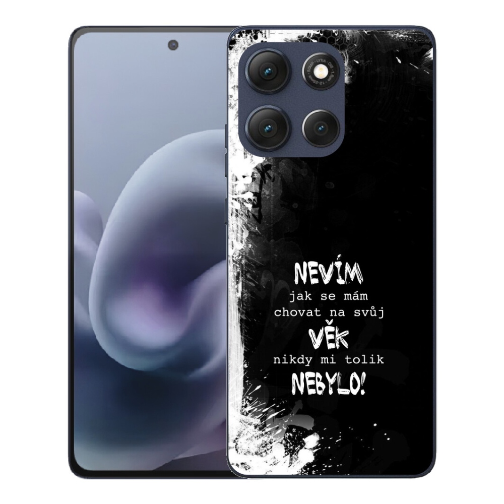 mmCase géltok a Motorola Moto G86 5G-hez – vicces felirat, 14, fekete háttér