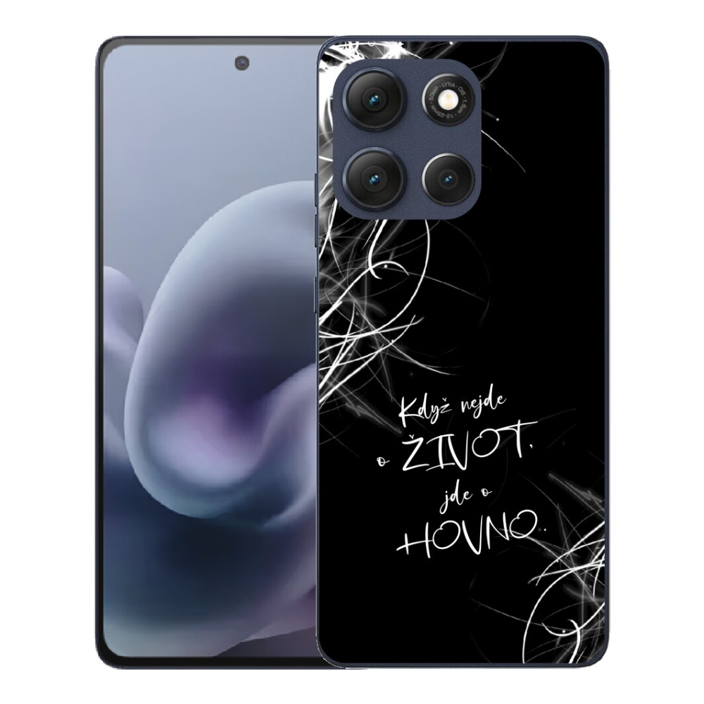 mmCase géltok a Motorola Moto G86 5G-hez – vicces felirat, 16, fekete háttér