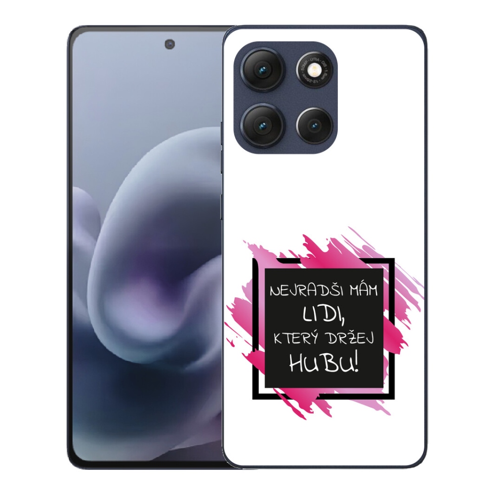 mmCase géltok a Motorola Moto G86 5G-hez – vicces felirat, 7 fekete-fehér háttér