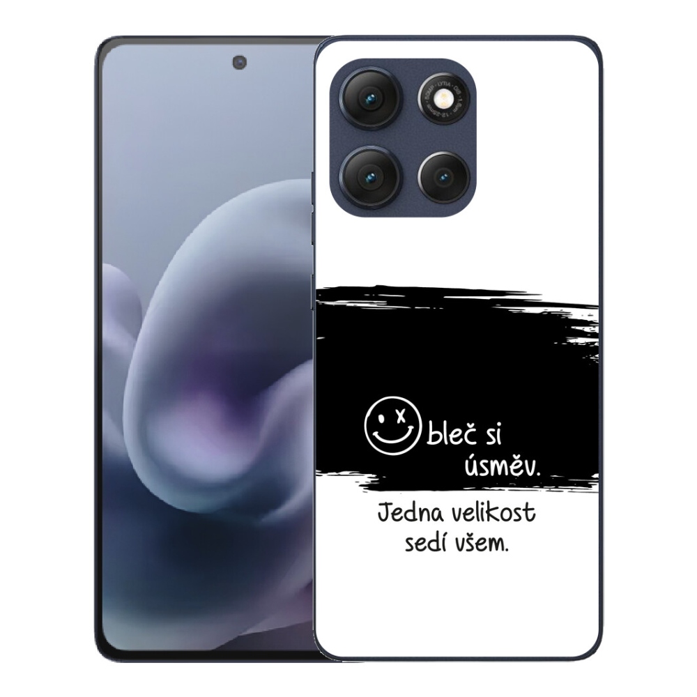 mmCase géltok a Motorola Moto G86 5G-hez – vicces szöveg, 8 fekete-fehér háttér