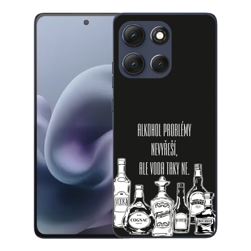 mmCase géltok a Motorola Moto G86 5G-hez – vicces felirat fekete háttérrel