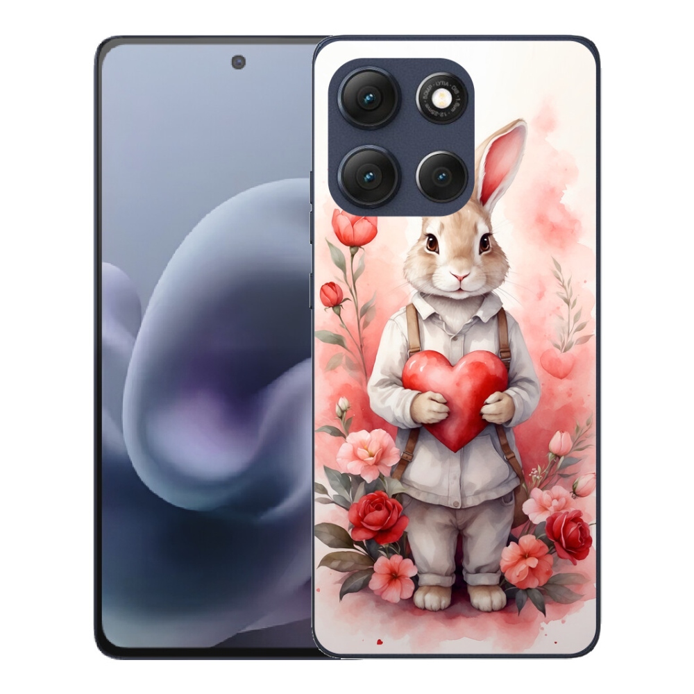 mmCase gél tok a Motorola Moto G86 5G-hez – nyuszi szívecskével