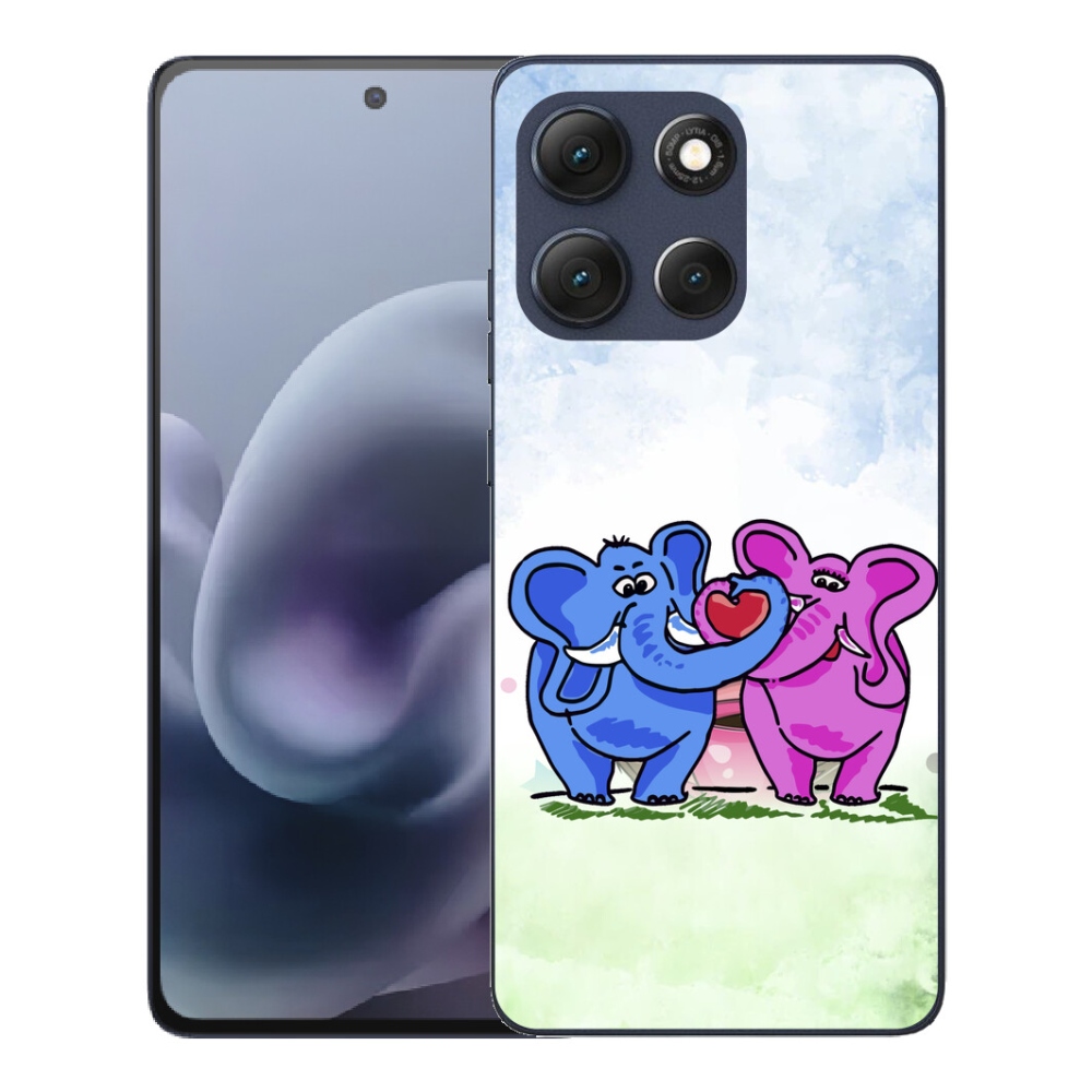 mmCase gél tok a Motorola Moto G86 5G-hez – szerelmes elefántok