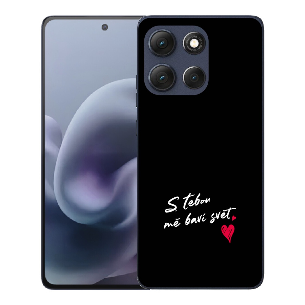 mmCase géltok a Motorola Moto G86 5G-hez – „In Love” felirat, 1, fekete háttér