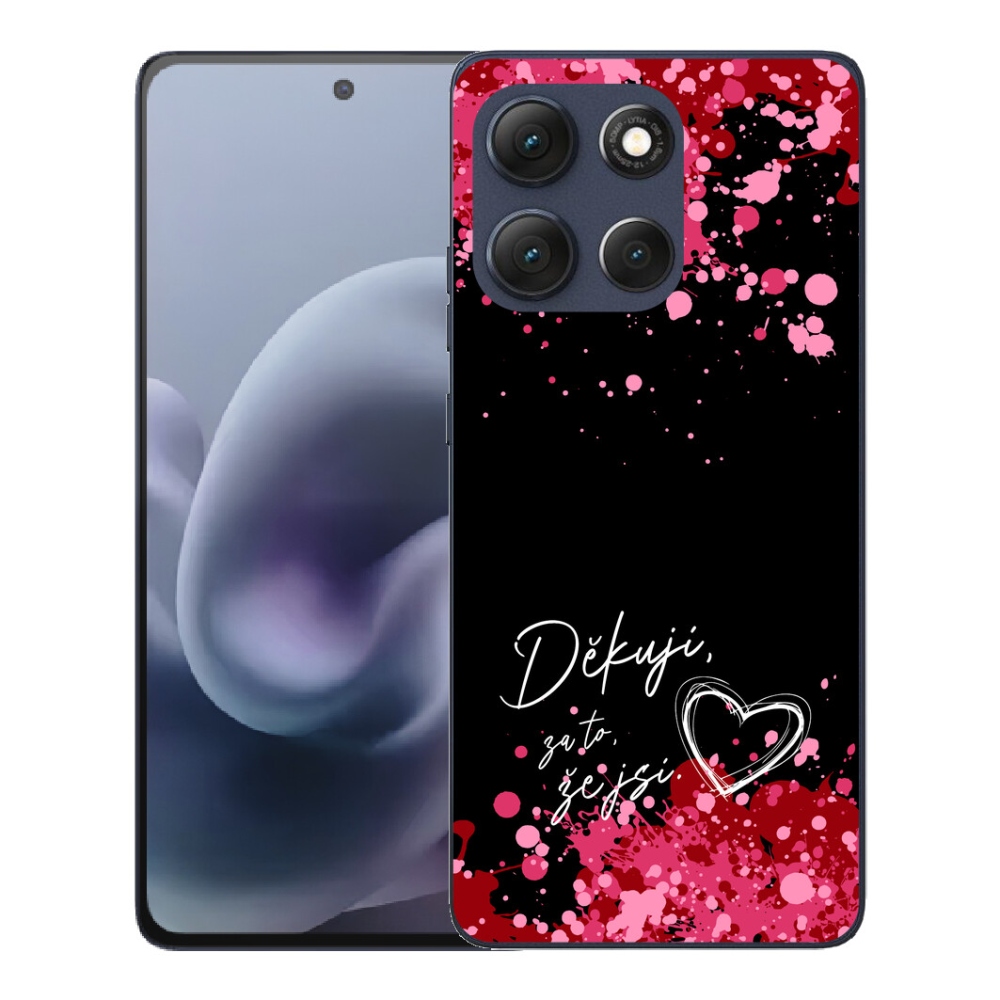 mmCase géltok a Motorola Moto G86 5G-hez – „In Love” felirat, fekete háttér
