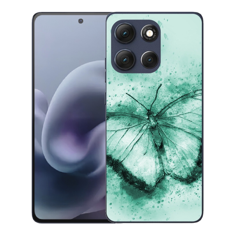 mmCase gélhuzat a Motorola Moto G86 5G-hez – zöld pillangó