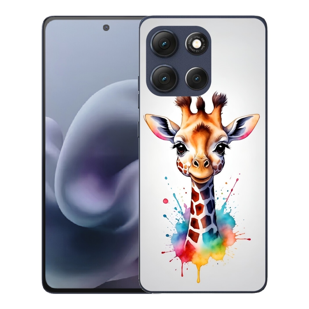 mmCase gél tok a Motorola Moto G86 5G-hez – zsiráf 1