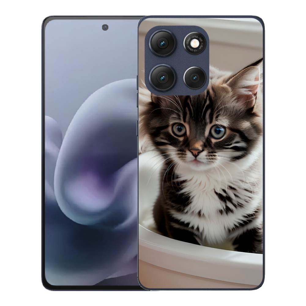 mmCase gél tok a Motorola Moto G86 5G-hez – kíváncsi cica