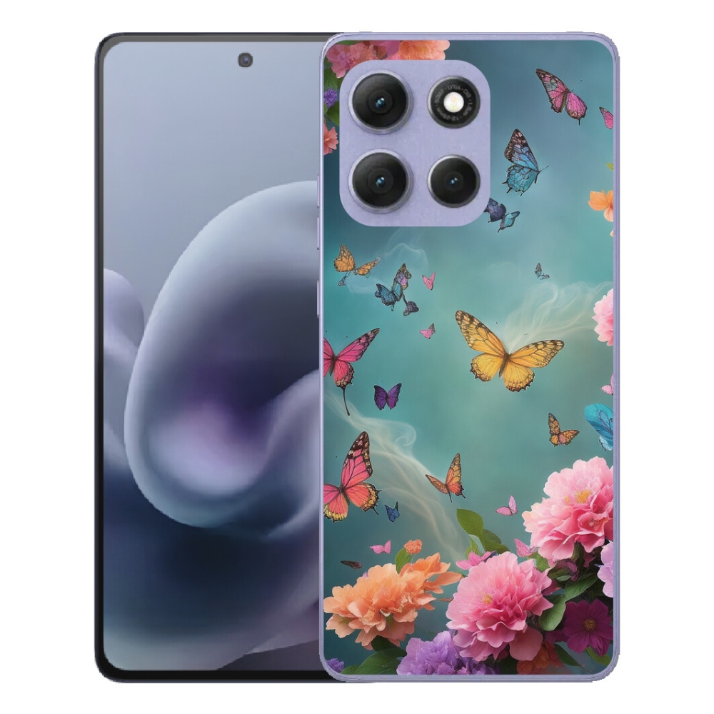 mmCase géltok a Motorola Moto G86 Power 5G-hez – színes virágok és pillangók