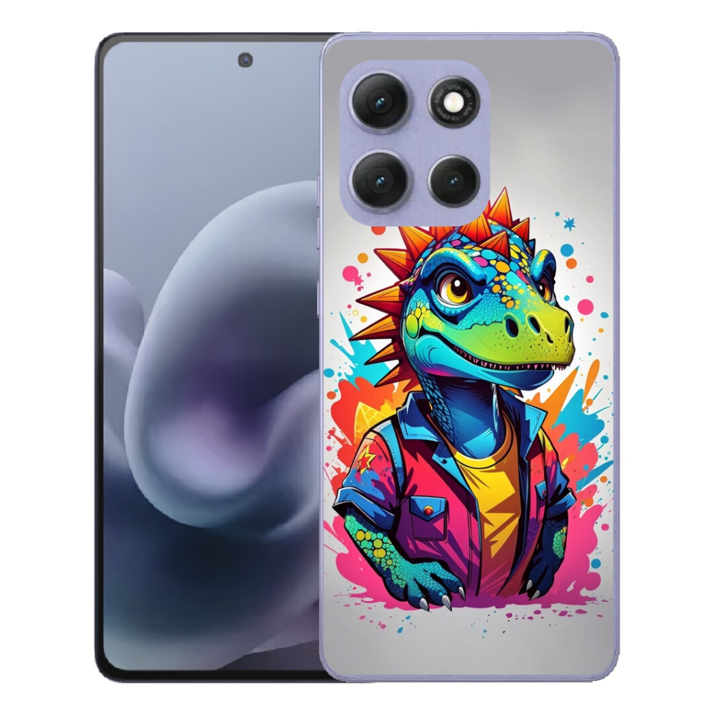 mmCase géltok a Motorola Moto G86 Power 5G-hez – színes dinoszaurusz