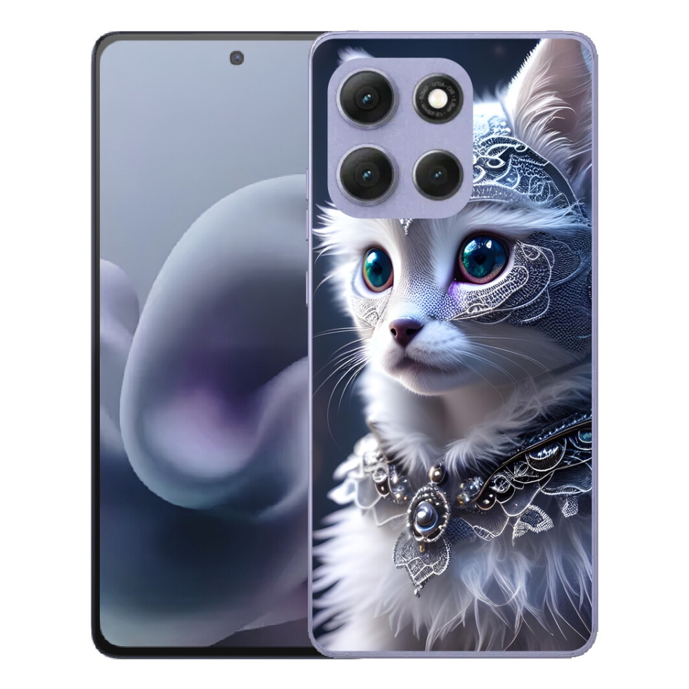 mmCase gél tok a Motorola Moto G86 Power 5G-hez – fehér macska