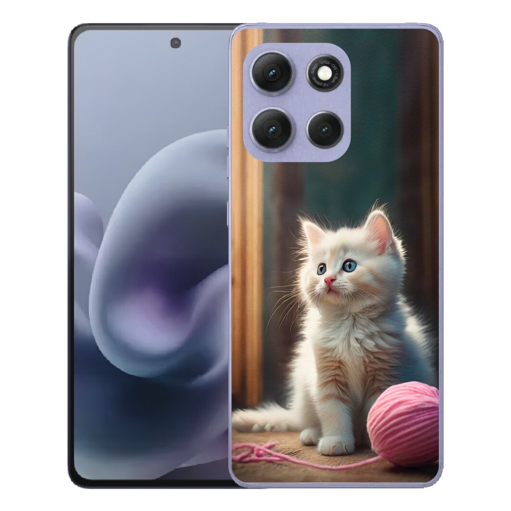 mmCase gél tok a Motorola Moto G86 Power 5G-hez – fehér cica 2