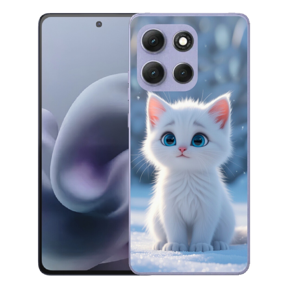 mmCase gél tok a Motorola Moto G86 Power 5G-hez – fehér cica 3