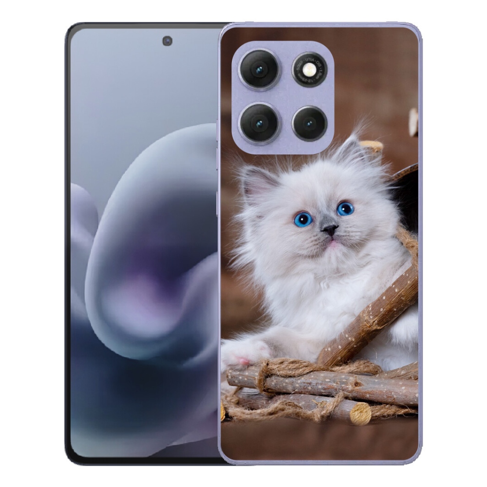mmCase gél tok a Motorola Moto G86 Power 5G-hez – fehér cica