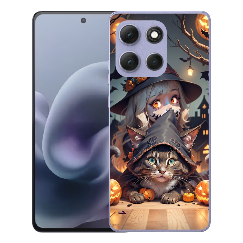 mmCase gél tok a Motorola Moto G86 Power 5G-hez – boszorkány macskával