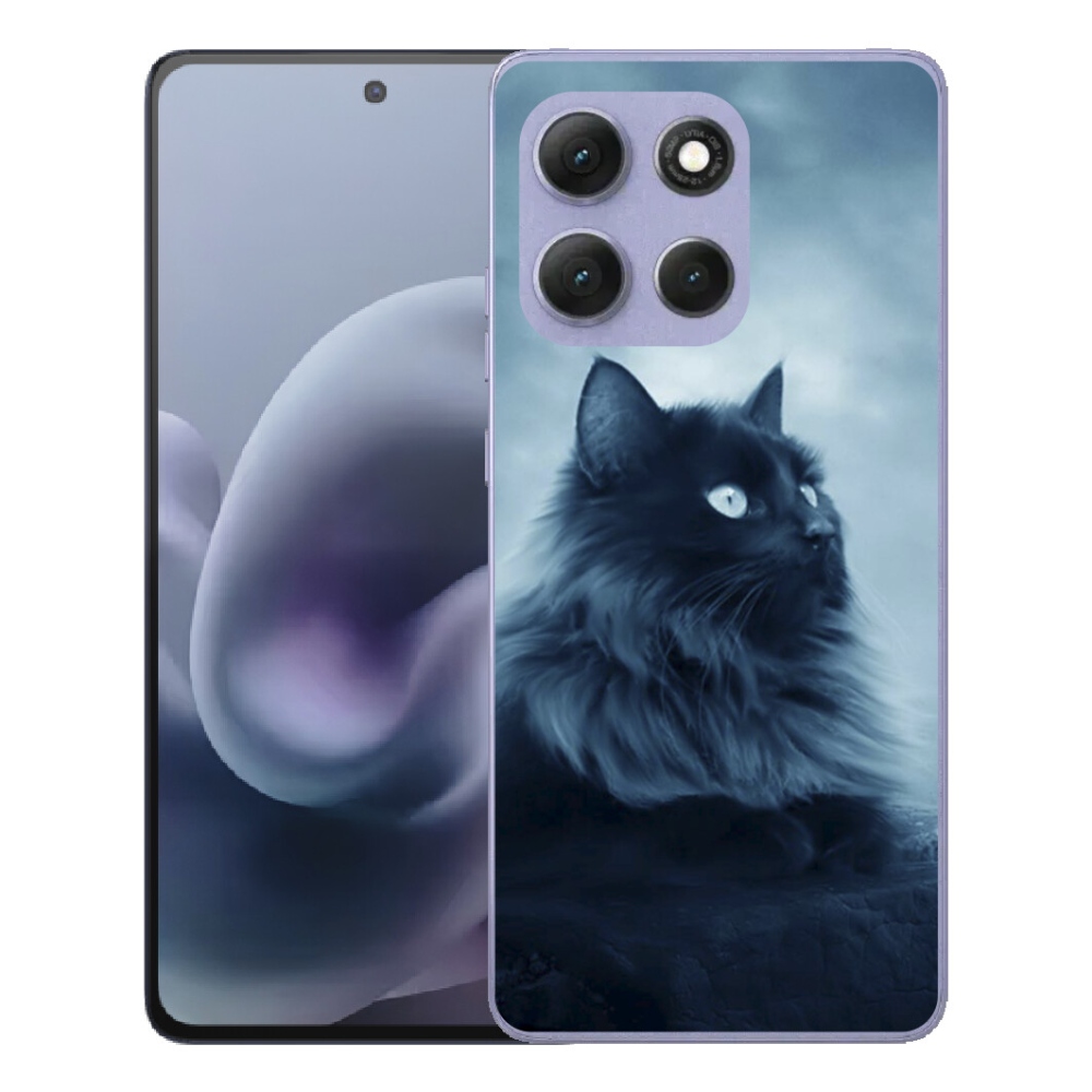 mmCase gél tok a Motorola Moto G86 Power 5G-hez – fekete macska 1