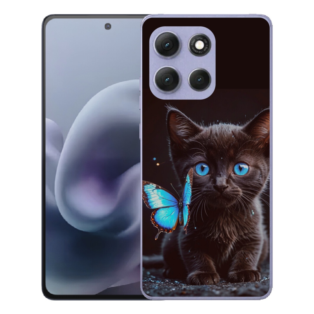 mmCase gél tok a Motorola Moto G86 Power 5G-hez – fekete cica 3
