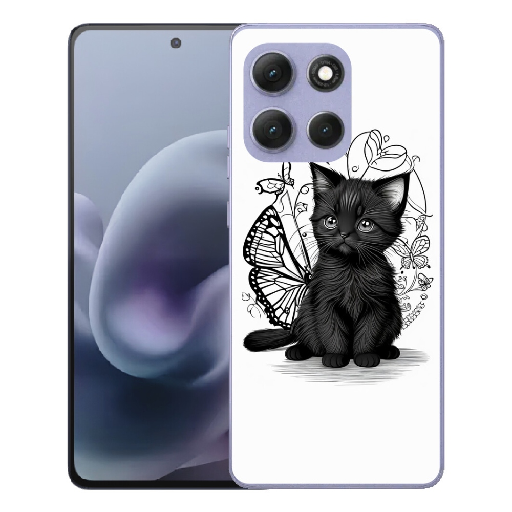 mmCase gél tok a Motorola Moto G86 Power 5G-hez – fekete cica
