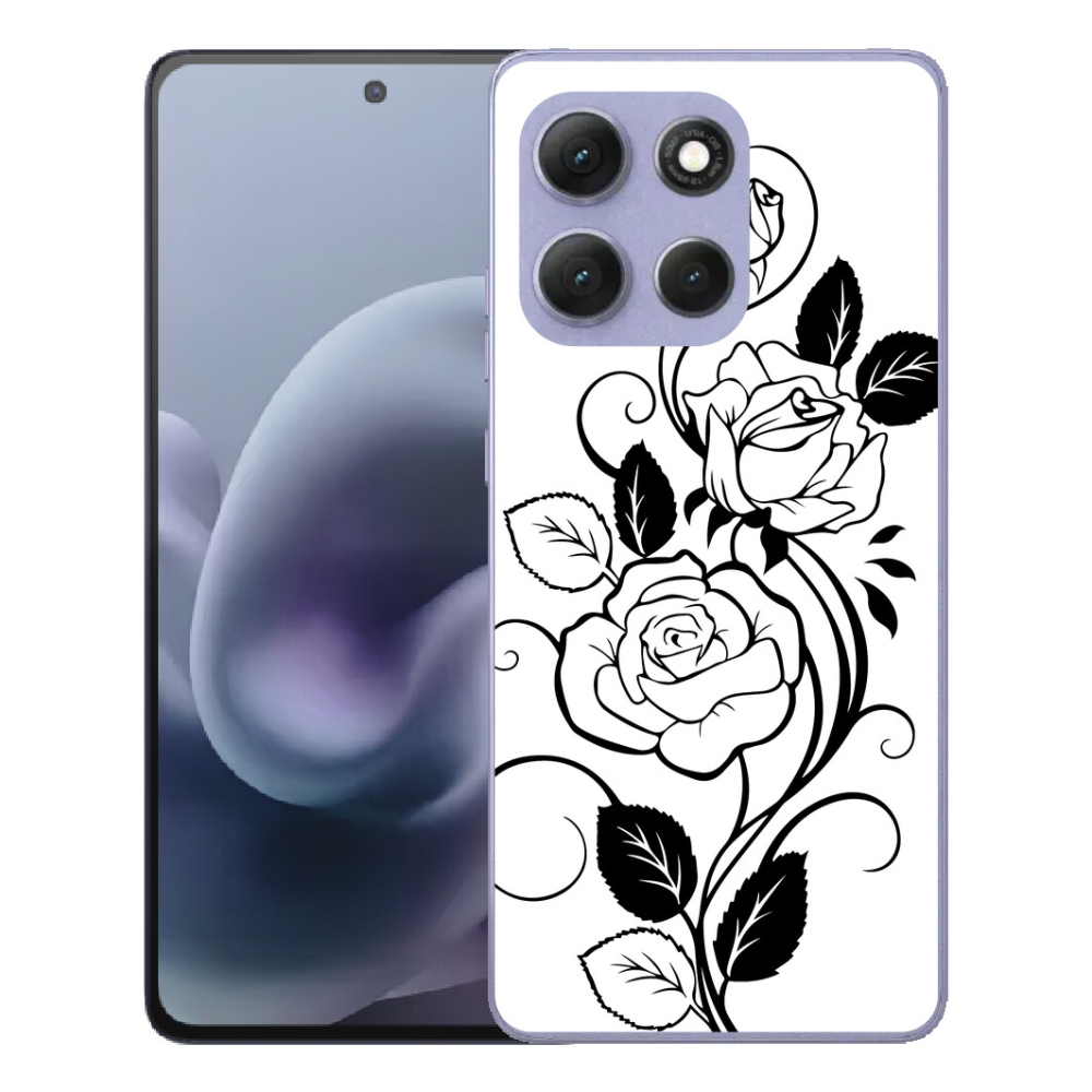 mmCase géltok a Motorola Moto G86 Power 5G-hez – fekete-fehér rózsa