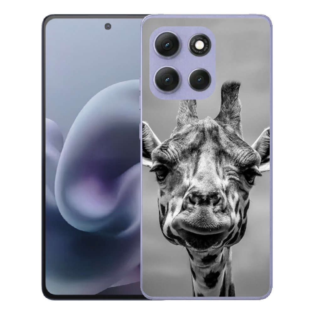 mmCase gél tok a Motorola Moto G86 Power 5G-hez – fekete-fehér zsiráf