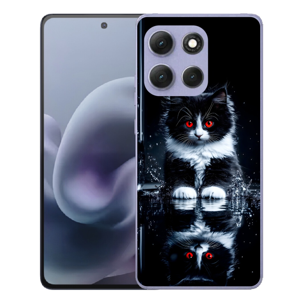 mmCase gél tok a Motorola Moto G86 Power 5G-hez – fekete-fehér cica