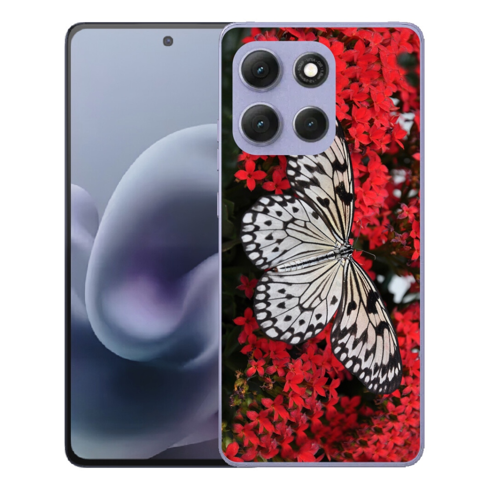 mmCase gél tok a Motorola Moto G86 Power 5G-hez – fekete-fehér pillangó 1