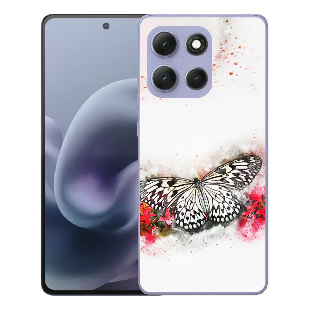 mmCase gél tok a Motorola Moto G86 Power 5G-hez – fekete-fehér pillangó