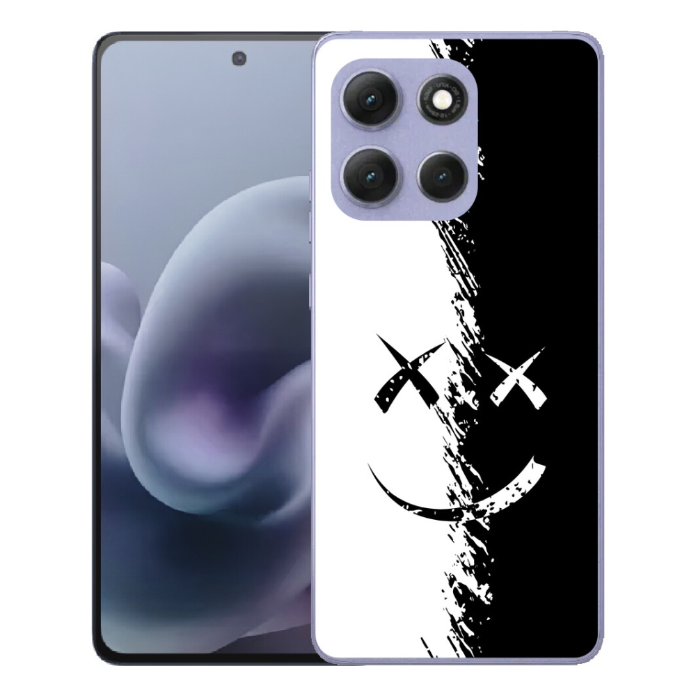 mmCase gél tok a Motorola Moto G86 Power 5G-hez – fekete-fehér smiley