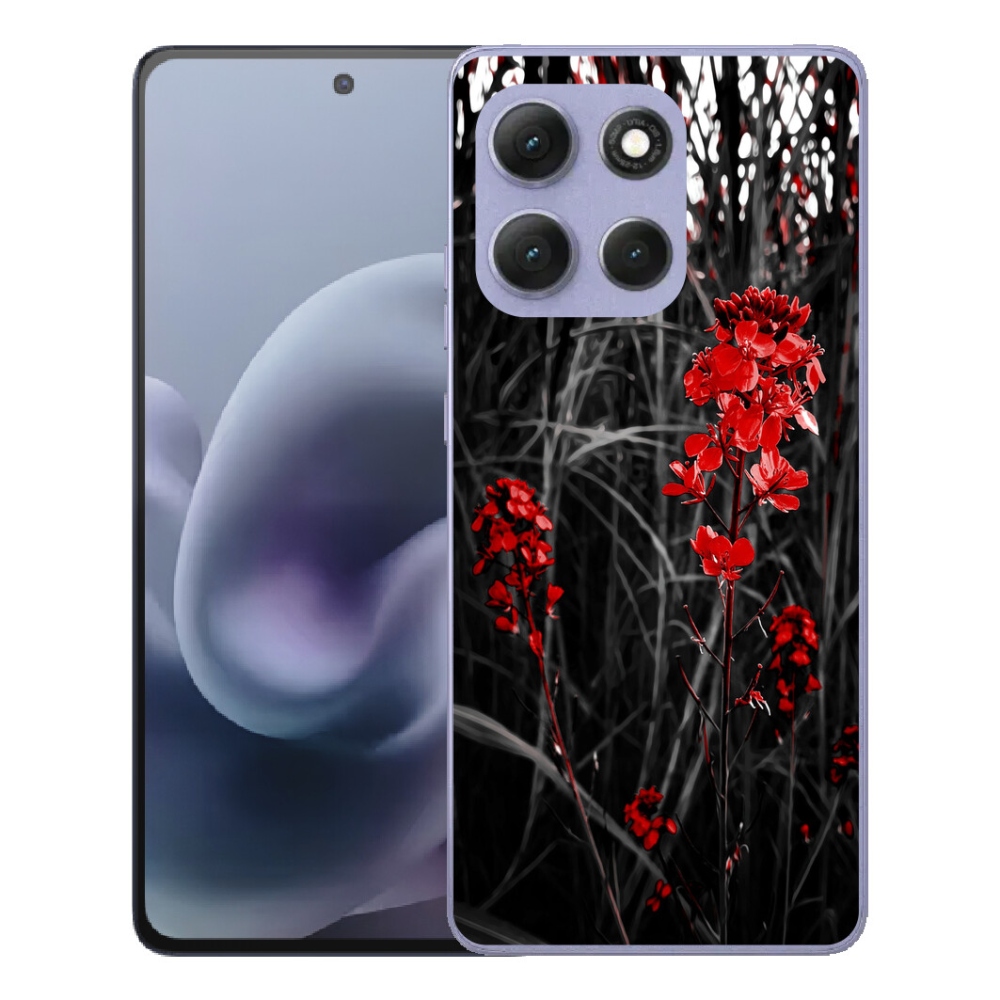 mmCase géltok a Motorola Moto G86 Power 5G-hez – piros növényminta
