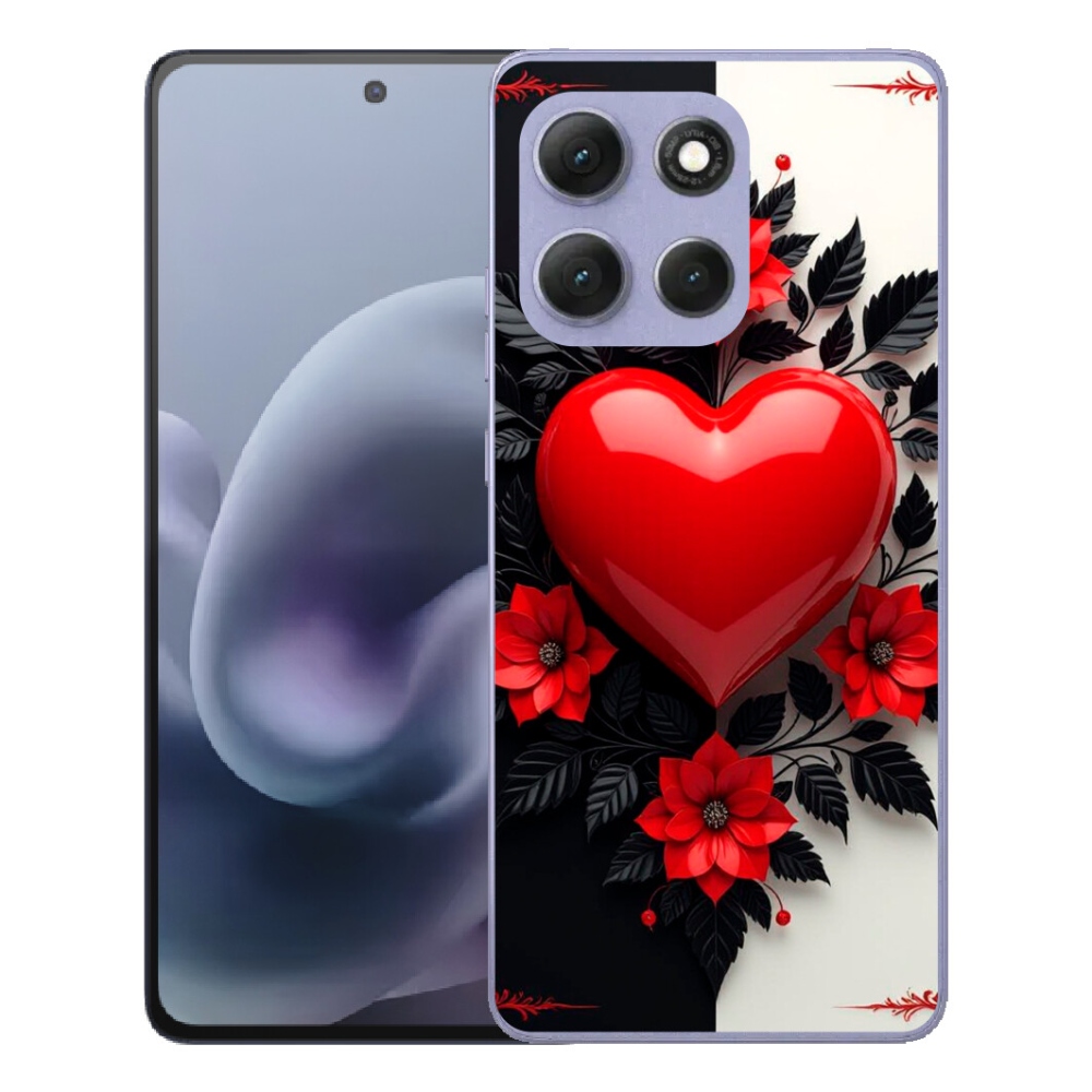 mmCase gél tok a Motorola Moto G86 Power 5G-hez – piros szív