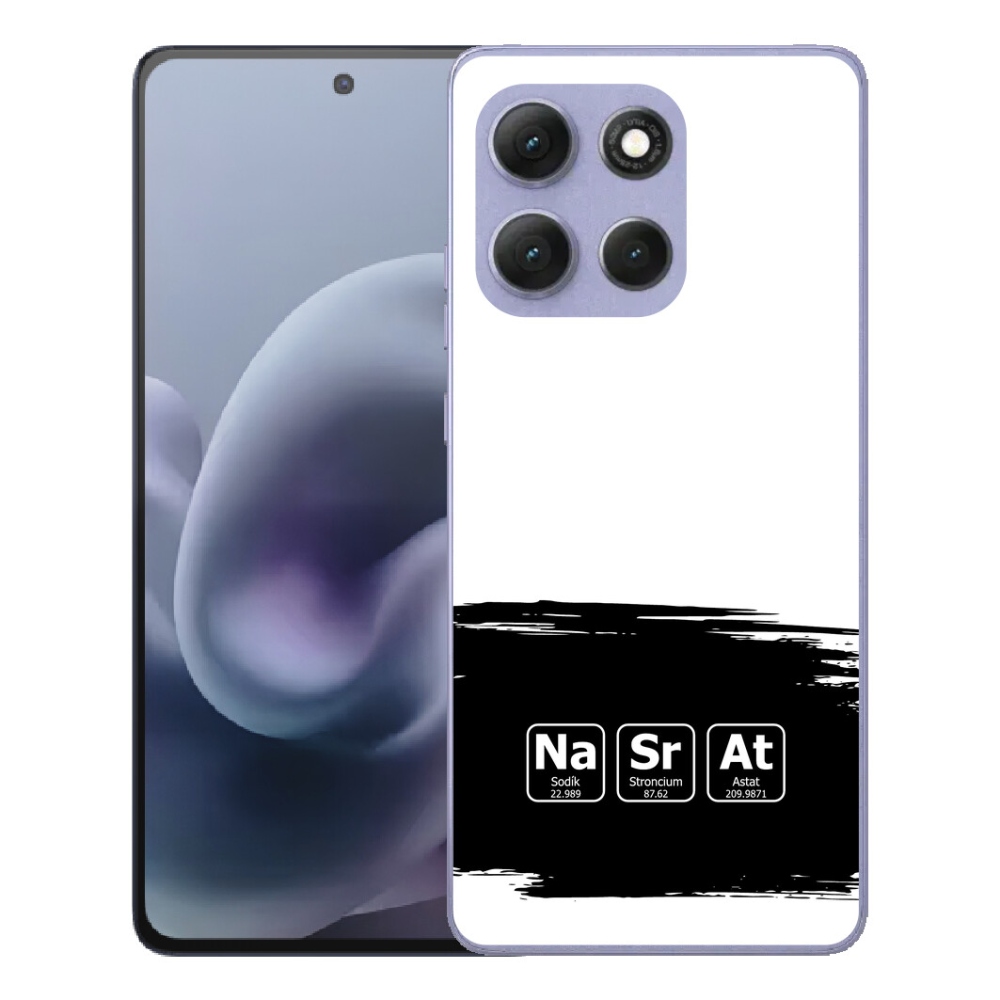 mmCase géltok a Motorola Moto G86 Power 5G-hez – kémiai elemek fekete-fehér háttérrel