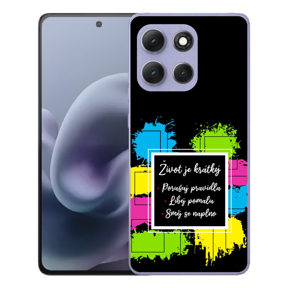 mmCase gél tok a Motorola Moto G86 Power 5G-hez – idézet 5, fekete háttérrel