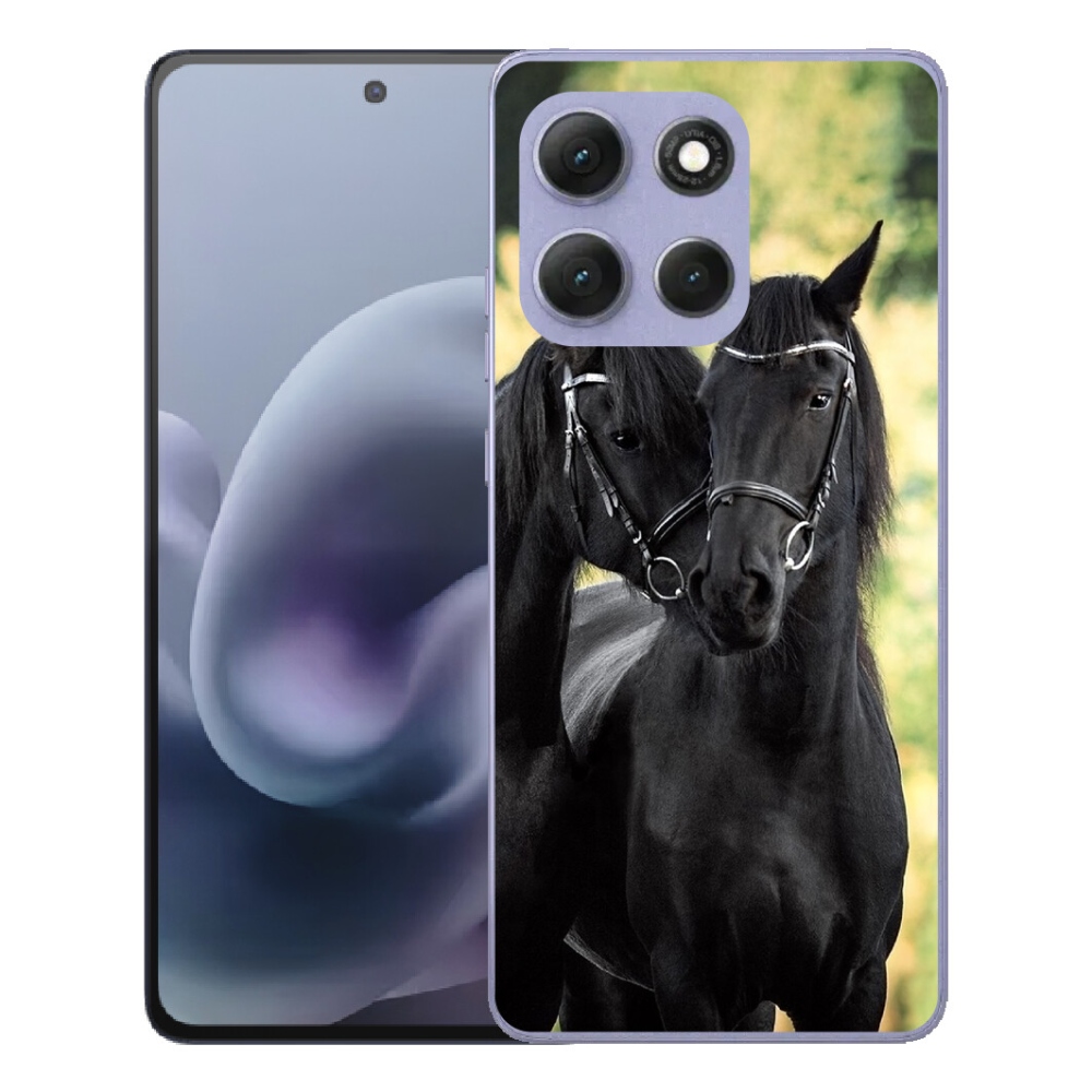 mmCase gél tok a Motorola Moto G86 Power 5G-hez – két fekete ló