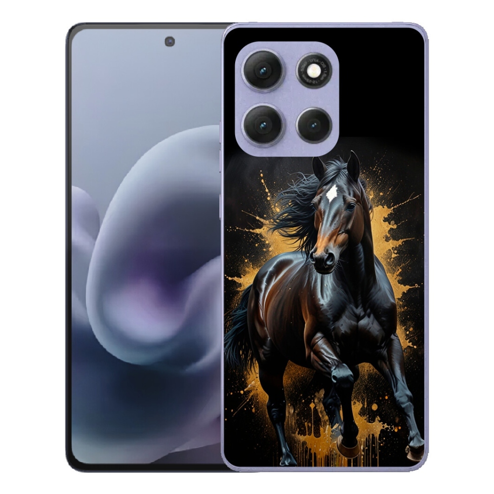 mmCase gél tok a Motorola Moto G86 Power 5G-hez – elegáns fekete csikó