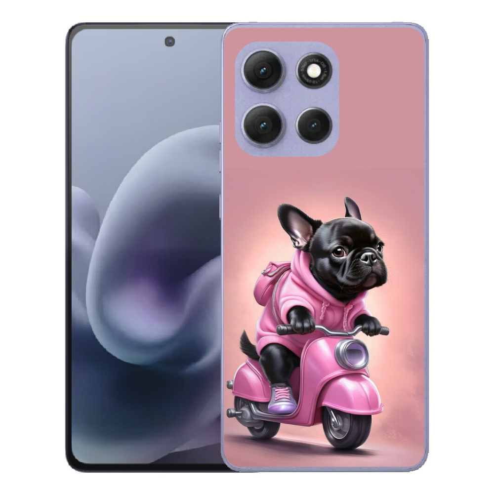 mmCase gél tok a Motorola Moto G86 Power 5G-hez – francia buldog robogón