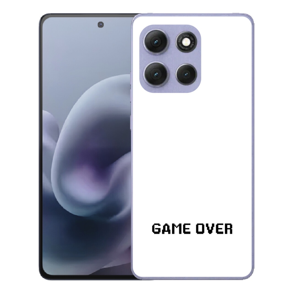 mmCase gél tok a Motorola Moto G86 Power 5G-hez – „game over” fehér háttérrel