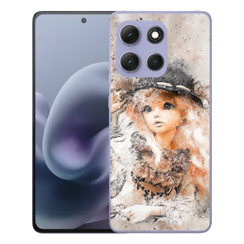 mmCase gél tok a Motorola Moto G86 Power 5G-hez – kalapos kislány