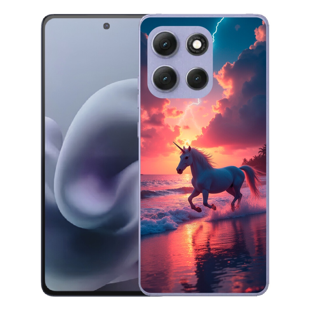 mmCase gél tok a Motorola Moto G86 Power 5G-hez – egyszarvú a tengerparton